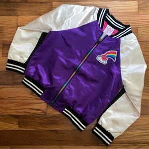 Unicorn and rainbow bomber jacket